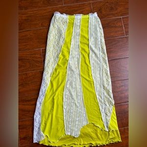 Neon stretch lace maxi skirt UO